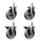 Service Caster 5 Inch Semi Steel 10 MM Threaded Stem Caster Set 2 Brakes SCC SCC-TS20S514-SSS-M1015-2-PLB-2 - alternate 1